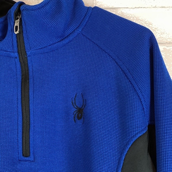 Spyder Fleece Lined Quarter Zip Pullover Jacket NWOT - Picture 3 of 10